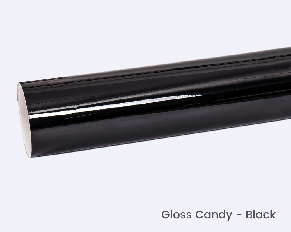 Black High Gloss Candy Vinyl Film For Vehicle Wrapping